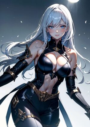 Stunning Anime Girl Art Print - Premium Wooden Framed Poster. Ready to Hang.