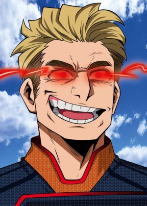Homelander - Intense Anime Style Art Print - Premium Wooden Framed Poster. Ready to Hang.