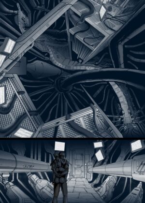 Beneath the Surface: A Digital Art Print - Premium Wooden Framed Poster. Ready to Hang.