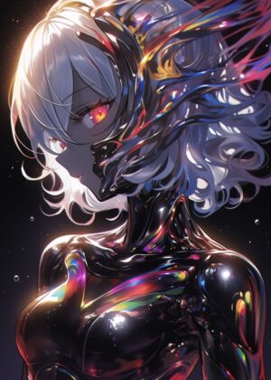 Beautiful Creature Girl: Anime Art Print - Premium Wooden Framed Poster. Ready to Hang.