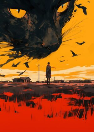Abnormal Core: A Surreal Landscape of Shadow and Solitude - Premium Wooden Framed Poster. Ready to Hang.