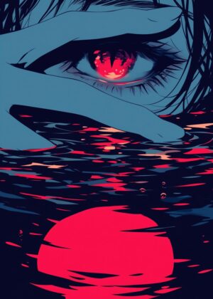 Abnormal Core: A Surreal Gaze into the Depths - Premium Wooden Framed Poster. Ready to Hang.