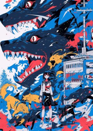 Abnormal Core: Anime-Inspired Art Print - Premium Wooden Framed Poster. Ready to Hang.