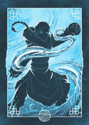Katara: Water Tribe Master - Premium Wooden Framed Poster. Ready to Hang.