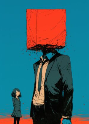 Abnormal Core: A Surreal Journey into the Depths of Identity - Premium Wooden Framed Poster. Ready to Hang.