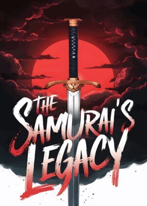 The Samurai's Legacy: Crimson Sun & Steel Artwork - Premium Wooden Framed Poster. Ready to Hang.