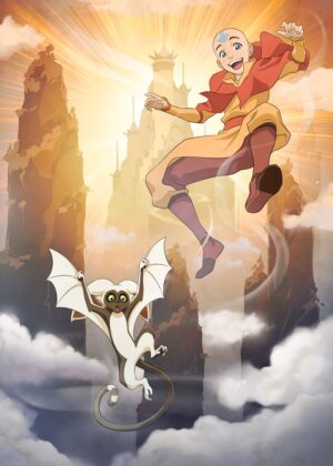 Aang and Momo: A Breathtaking Adventure - Premium Wooden Framed Poster. Ready to Hang.