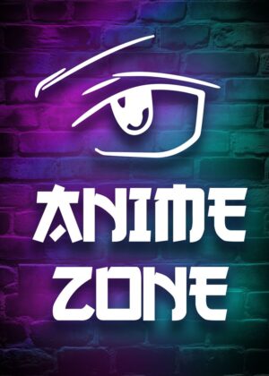Neon Anime Eye Wall Art - Premium Wooden Framed Poster. Ready to Hang.