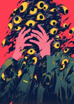Abnormal Core: A Surreal Art Print - Premium Wooden Framed Poster. Ready to Hang.