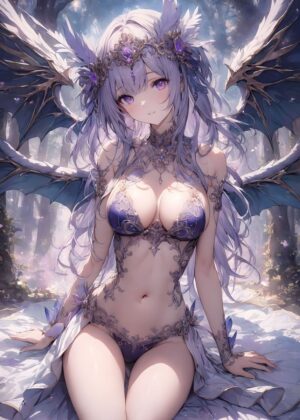 Heavenly Guardian: Fantasy Art Print - Premium Wooden Framed Poster. Ready to Hang.