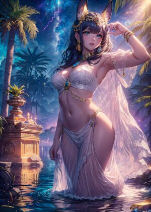 Mystic Mermaid: Enchanting Fantasy Art Print - Premium Wooden Framed Poster. Ready to Hang.