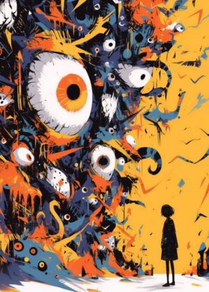 Abnormal Core: Confronting Inner Demons - Premium Wooden Framed Poster. Ready to Hang.