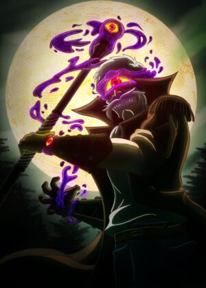 The Slime Wizard: Dark Fantasy Art Print - Premium Wooden Framed Poster. Ready to Hang.