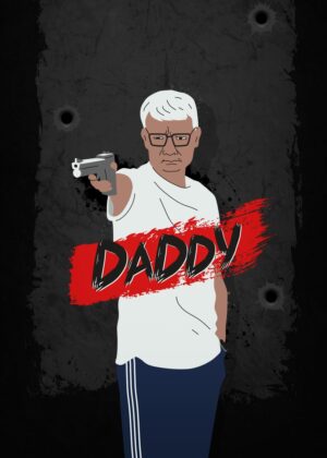 Daddy Gun Artwork: A Powerful Statement Piece - Premium Wooden Framed Poster. Ready to Hang.