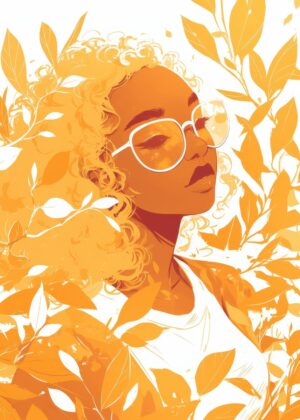 Golden Hour Glow: A Celebration of Black Beauty - Premium Wooden Framed Poster. Ready to Hang.