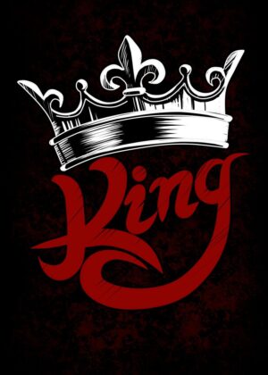 Royal King Crown Graphic Design - Premium Wooden Framed Poster. Ready to Hang.