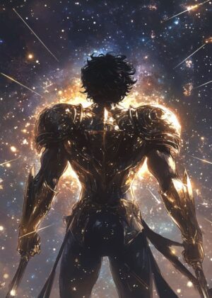 Saint Seiya: Celestial Warrior Artwork - Premium Wooden Framed Poster. Ready to Hang.