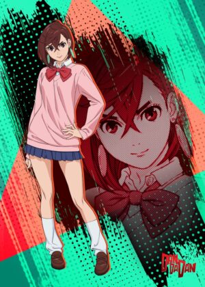 Momo Ayase from Dandadan Anime Artwork - Premium Wooden Framed Poster. Ready to Hang.