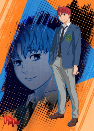 Jin Enjoji Anime Art Print - Premium Wooden Framed Poster. Ready to Hang.
