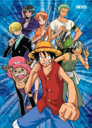 One Piece Straw Hat Crew Anime Art Print - Premium Wooden Framed Poster. Ready to Hang.