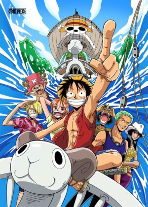 One Piece Pirate Adventure Artwork - Premium Wooden Framed Poster. Ready to Hang.