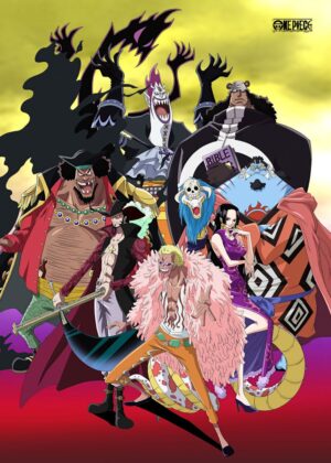 One Piece: The Seven Warlords of the Sea - Anime Artwork - Premium Wooden Framed Poster. Ready to Hang.