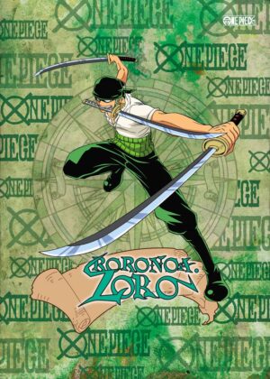 Roronoa Zoro Anime Artwork - Premium Wooden Framed Poster. Ready to Hang.