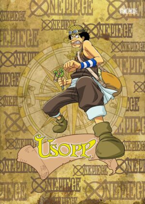 Usopp: One Piece Artwork Print - Premium Wooden Framed Poster. Ready to Hang.