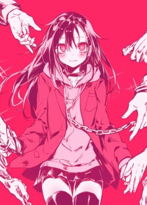 Anime Girl Chained: Captivating Artwork - Premium Wooden Framed Poster. Ready to Hang.
