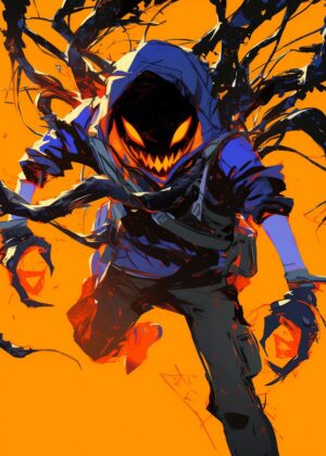 Glowing Eyes in the Dark: A Striking Artwork - Premium Wooden Framed Poster. Ready to Hang.