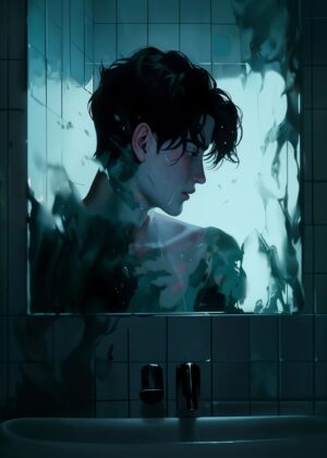Mirrors Reflect What Eyes Can't See: A Haunting Artwork - Premium Wooden Framed Poster. Ready to Hang.
