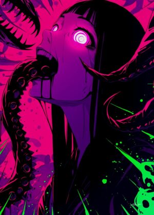 The Mask: A Cyberpunk Nightmare - Premium Wooden Framed Poster. Ready to Hang.