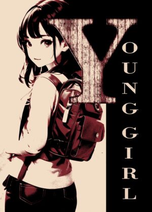 Young Girl Anime Art Print: Stylish and Edgy - Premium Wooden Framed Poster. Ready to Hang.