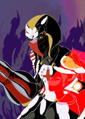Lance Lancealot: Anime-Style Character Art Print - Premium Wooden Framed Poster. Ready to Hang.
