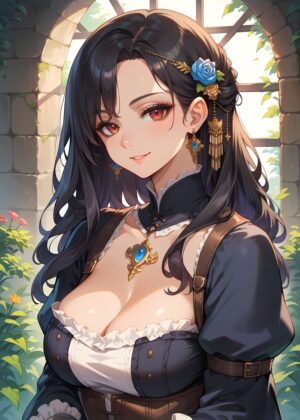 Jenifire Worner Anime Girl Art Print - Premium Wooden Framed Poster. Ready to Hang.