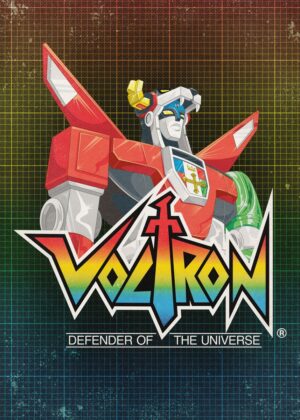 Voltron Defender of the Universe 80s Retro Art Print - Premium Wooden Framed Poster. Ready to Hang.