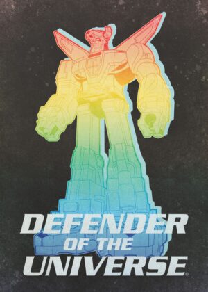 Voltron: Defender of the Universe - Rainbow Gradient Art Print - Premium Wooden Framed Poster. Ready to Hang.