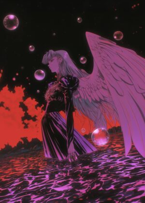 Ethereal Dream Weaver: A Dark Fantasy Art Print - Premium Wooden Framed Poster. Ready to Hang.
