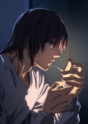 Last Cigarette: Anime Art Print - Premium Wooden Framed Poster. Ready to Hang.