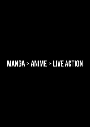Manga > Anime > Live Action: A Bold Statement in Black and White - Premium Wooden Framed Poster. Ready to Hang.
