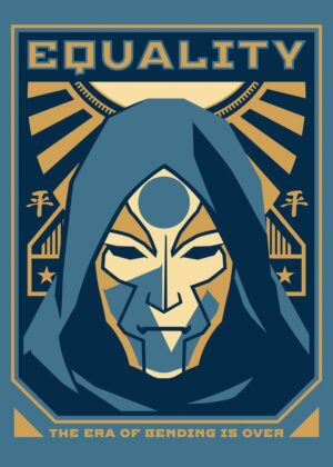 Amon: Equality and the End of Bending - Premium Wooden Framed Poster. Ready to Hang.