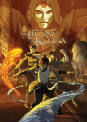 The Legend of Korra: Animated Action Artwork - Premium Wooden Framed Poster. Ready to Hang.