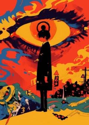 Surreal Eye: A Vivid Journey into the Subconscious - Premium Wooden Framed Poster. Ready to Hang.