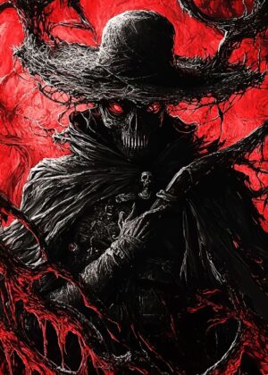 Dark Fantasy Grim Reaper Artwork - Premium Wooden Framed Poster. Ready to Hang.