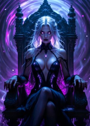 Dark Queen: Reign of Shadows - Premium Wooden Framed Poster. Ready to Hang.