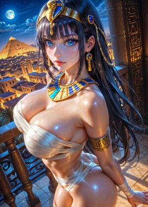 Cleopatra: Goddess of the Nile - Premium Wooden Framed Poster. Ready to Hang.