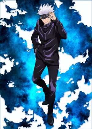 Gojo Satoru: Anime Art Print - Premium Wooden Framed Poster. Ready to Hang.